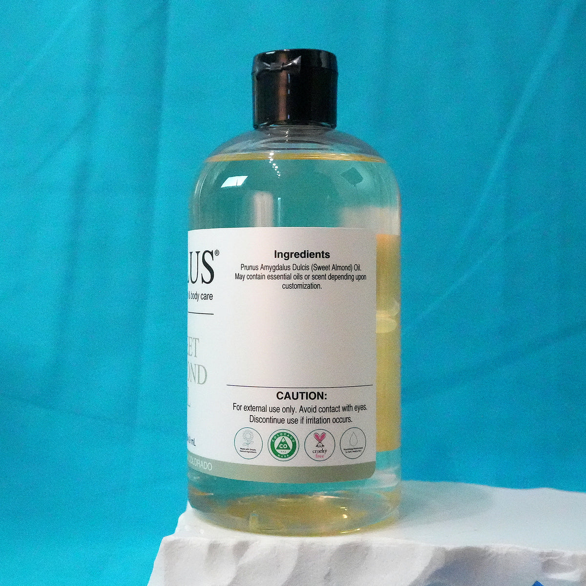SALUS Sweet Almond Oil, 12 fl oz ingredients panel