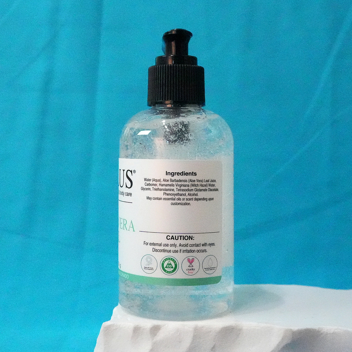 SALUS Aloe Vera Gel, 6 oz ingredients panel