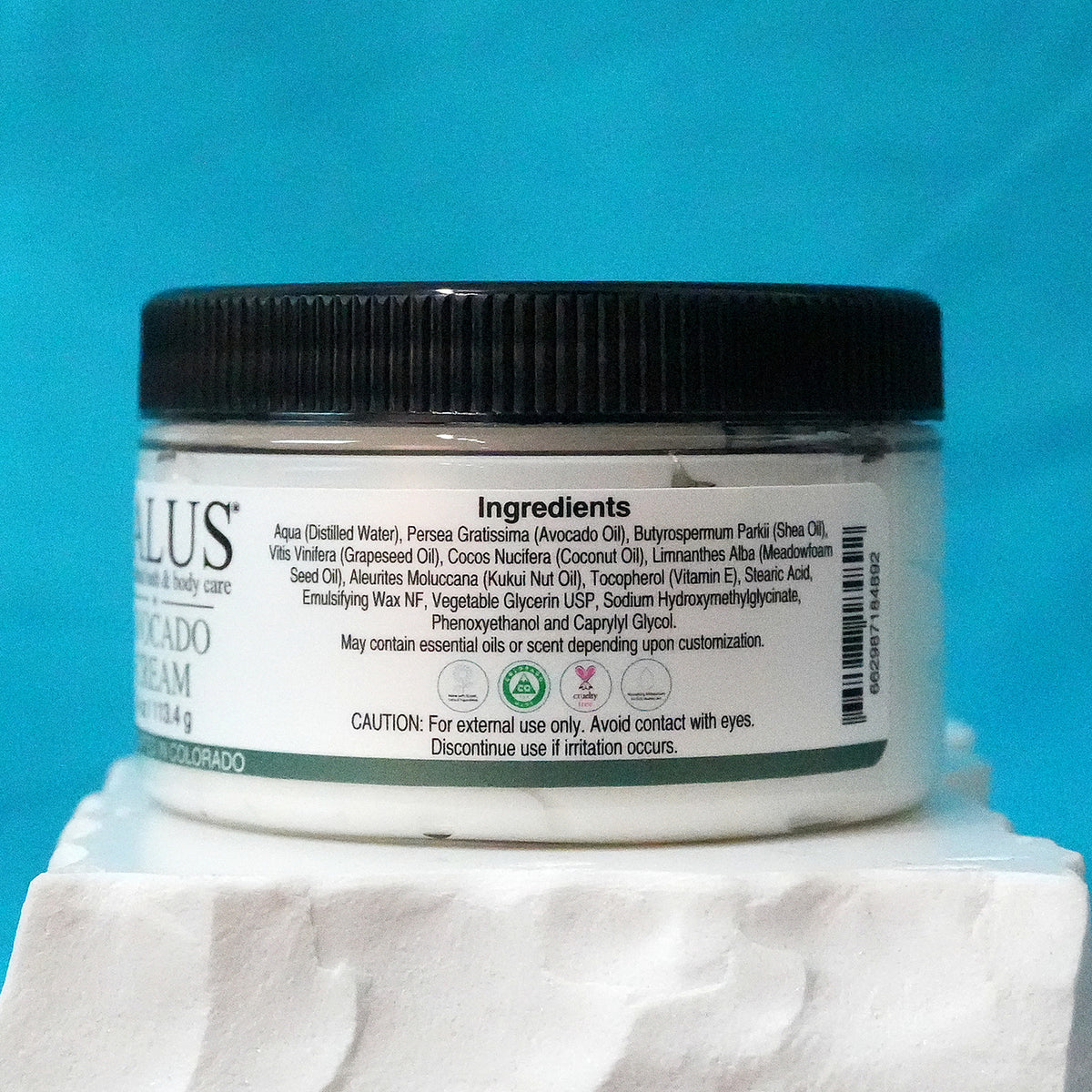 SALUS Avocado Cream ingredients panel