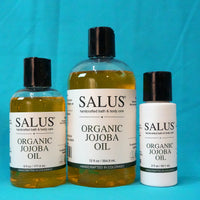 SALUS Organic Jojoba Oil, 2 fl oz, 6 fl oz and 12 fl oz bottles