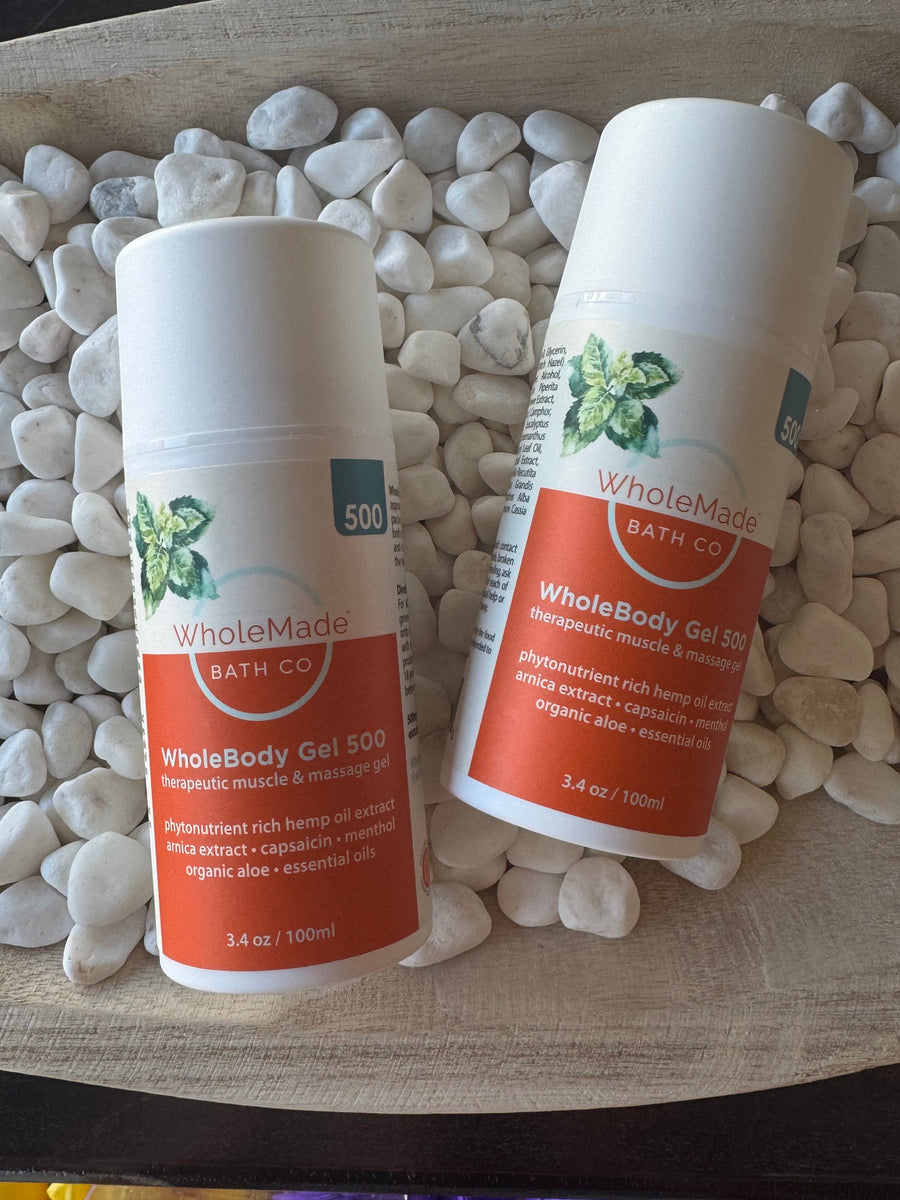 WholeMade Hemp Therapeutic Muscle Massage Gel 3.4oz Pump Bottle